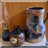 P07. Beaumont salt glaze pitcher.